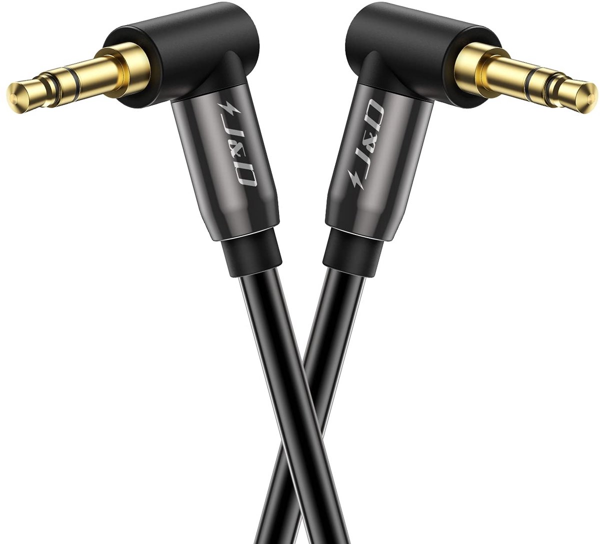 Aux kabel van 4,5 meter met haakse 90 graden connector