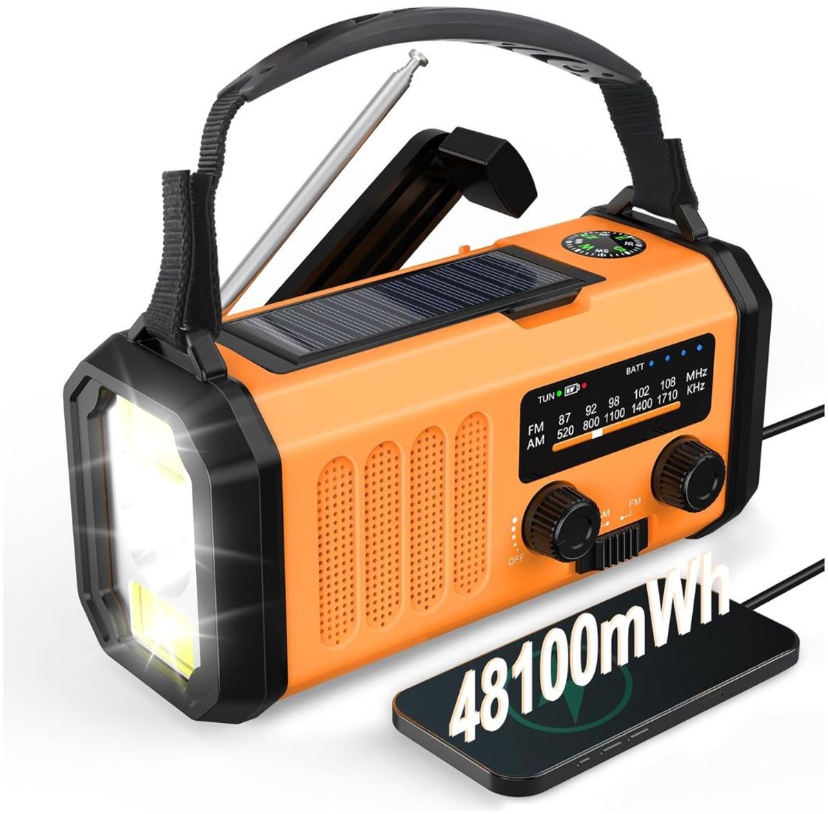 Compacte bouwradio met accu en DAB ontvangst