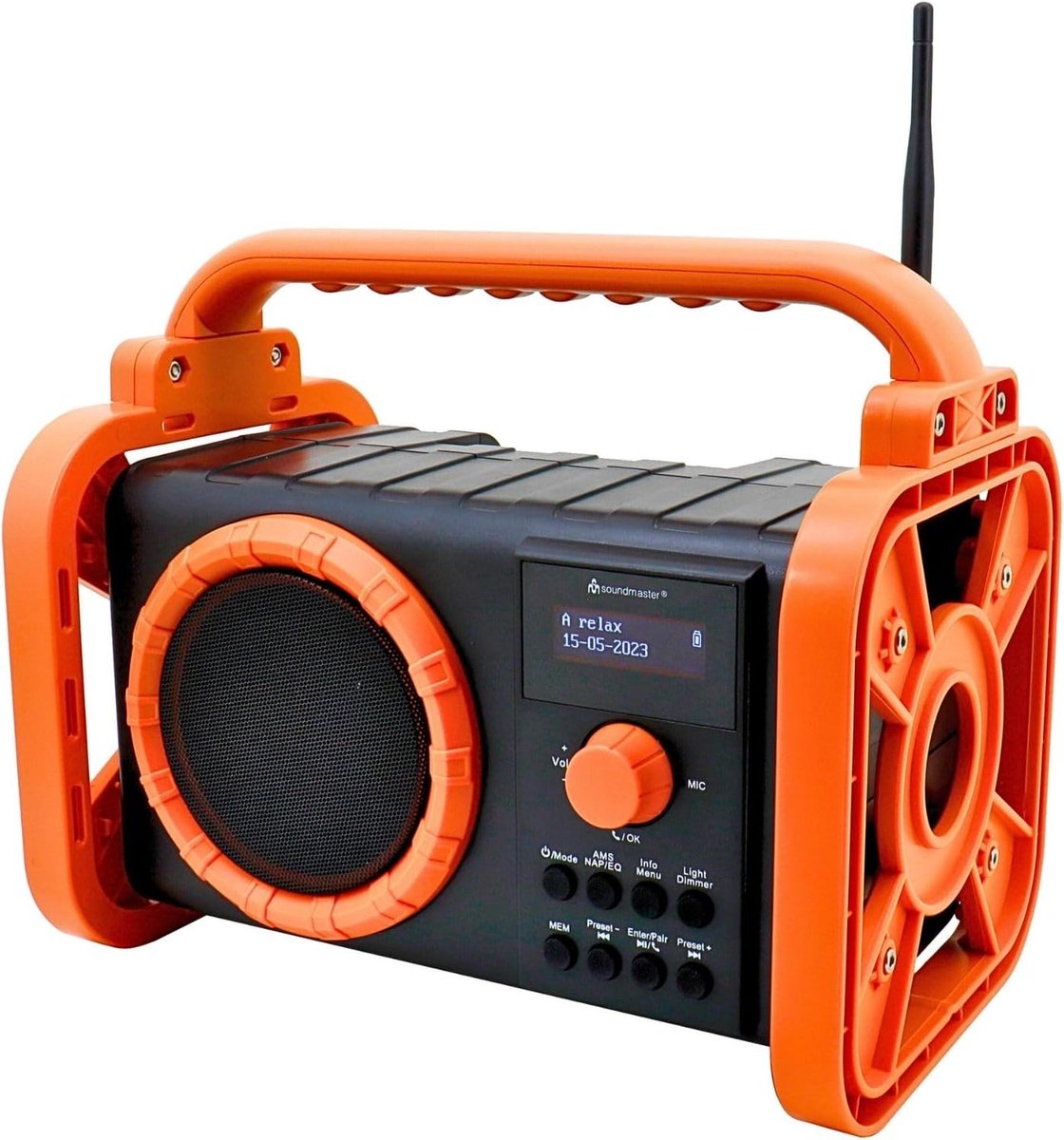 Bouwradio met accu, DAB en FM ontvangst