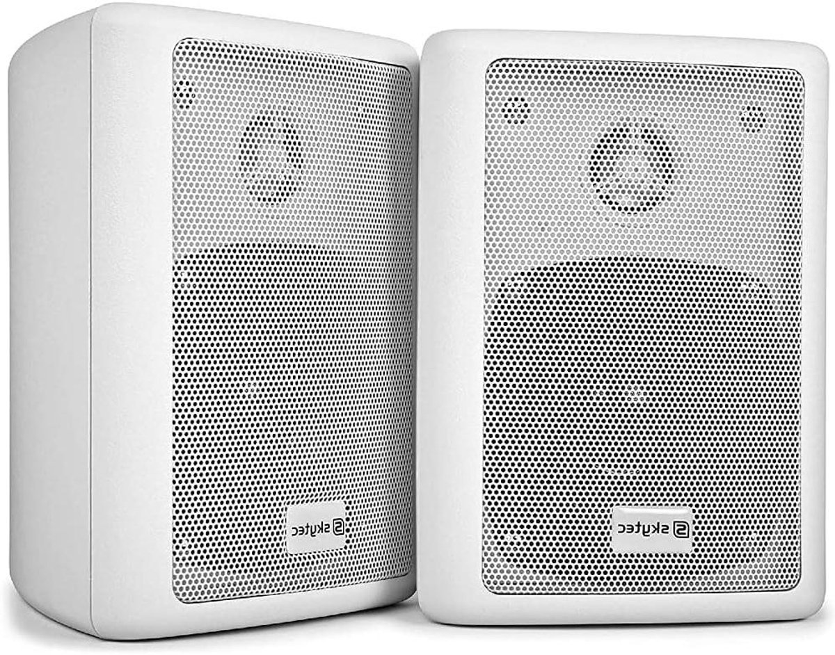 Witte volledig waterdichte buitenspeaker met 10 cm woofer