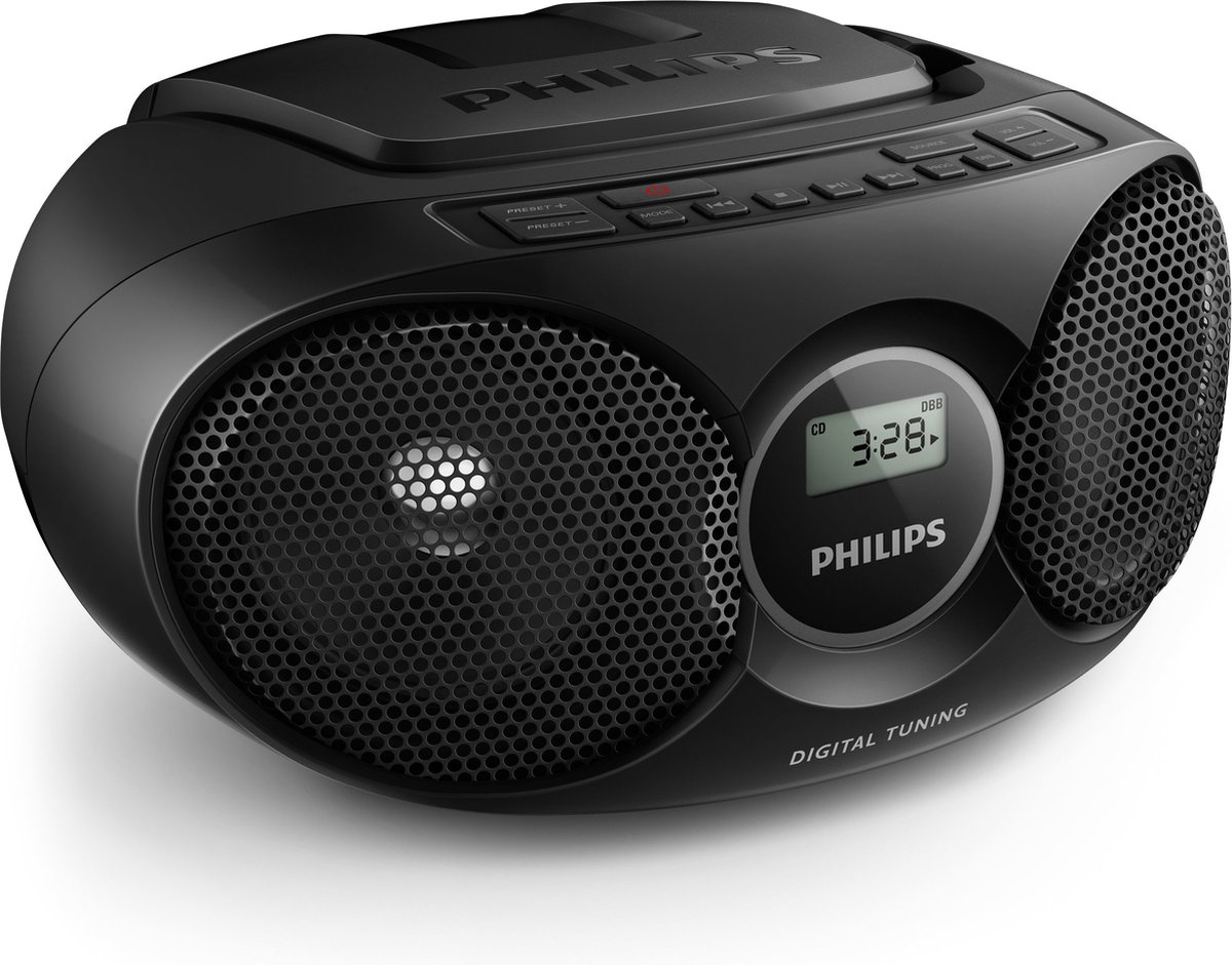Philips AZ215B radio-cd-speler in zwart