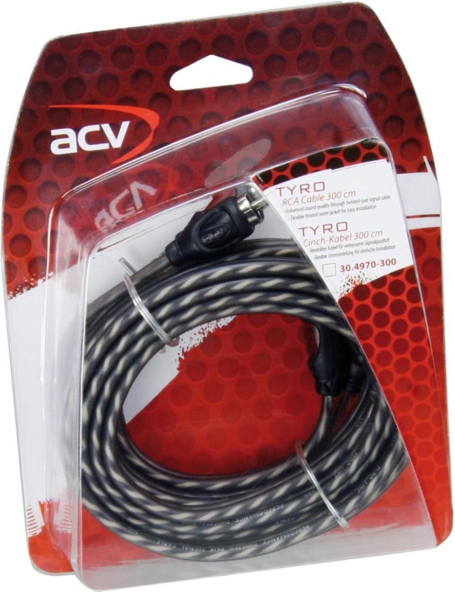 ACV RCA kabel van 300 centimeter voor autoaudio