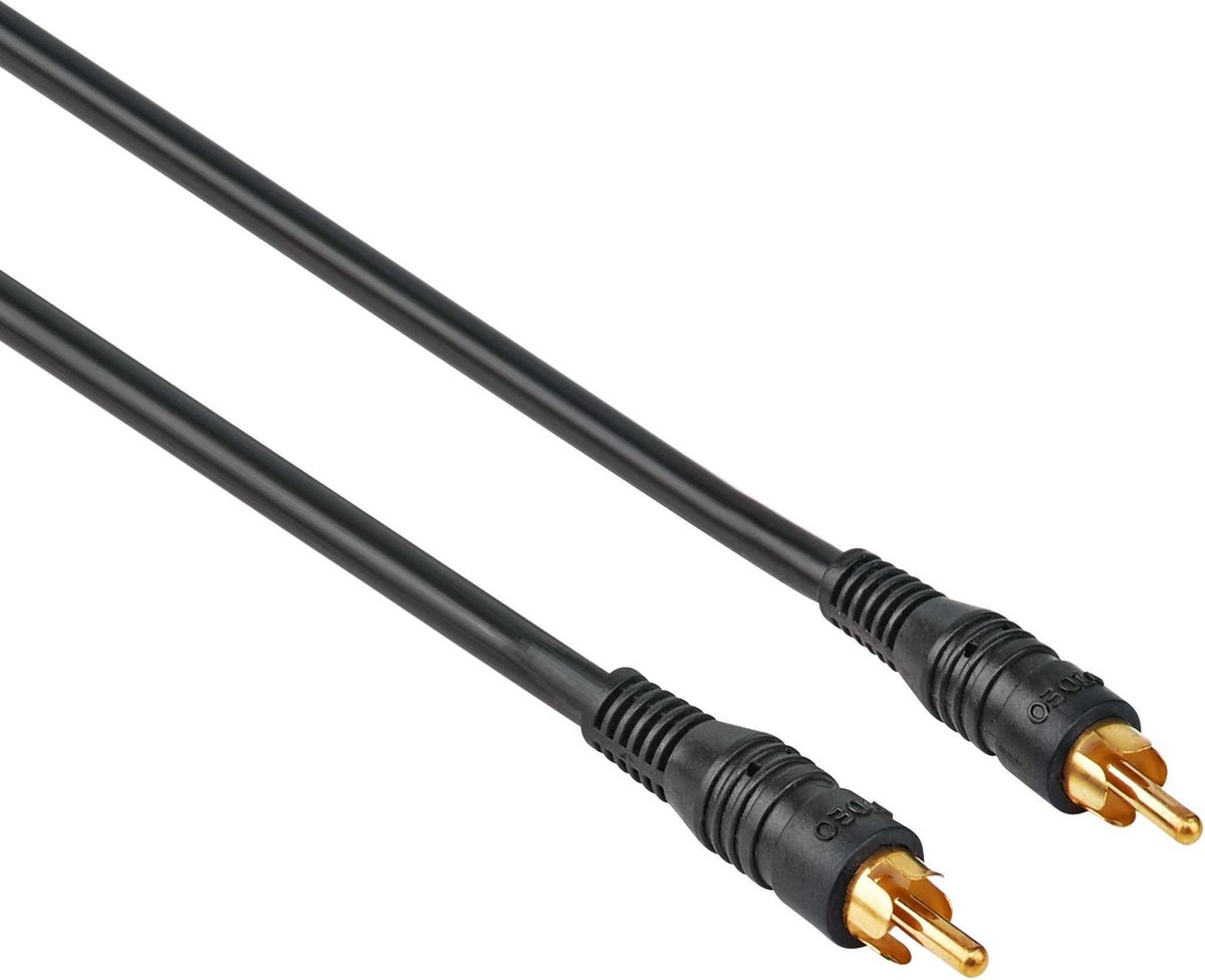 Allteq tulp kabel van 10 meter, dubbel afgeschermd en verguld