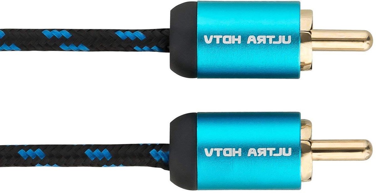 Cinch kabel met vergulde contacten van 2 meter