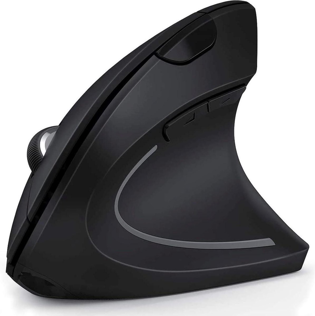 Jelly Comb verticale draadloze ergonomische muis in zwart