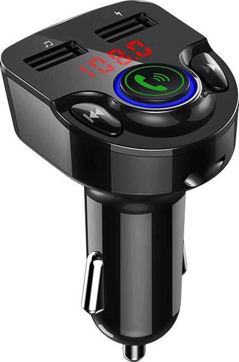 Jelmor fm-transmitter met twee usb-laders voor in de auto