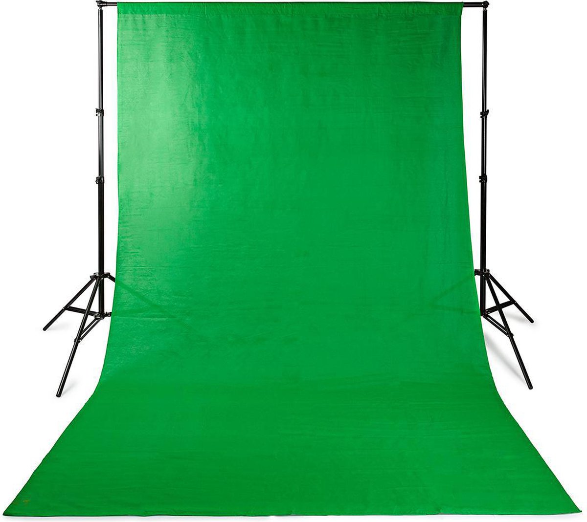Nedis green screen van 1,90 bij 2,95 meter met statieven en reistas