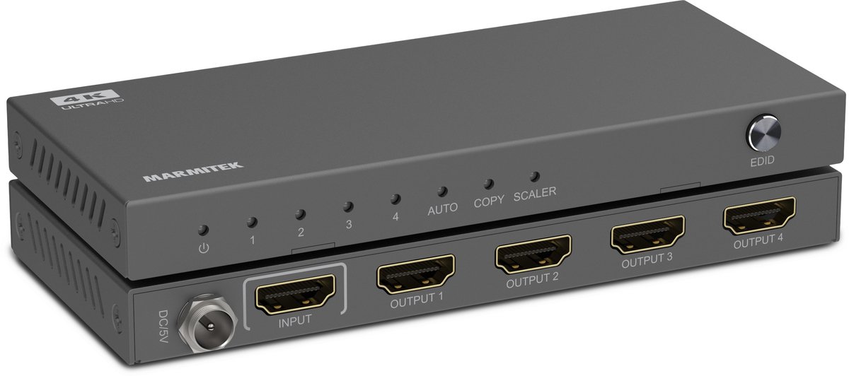 Marmitek Split 614 Pro hdmi-splitter met vier uitgangen