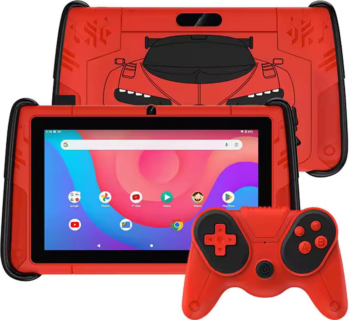 K7 Pro kindertablet met twee draadloze gamecontrollers