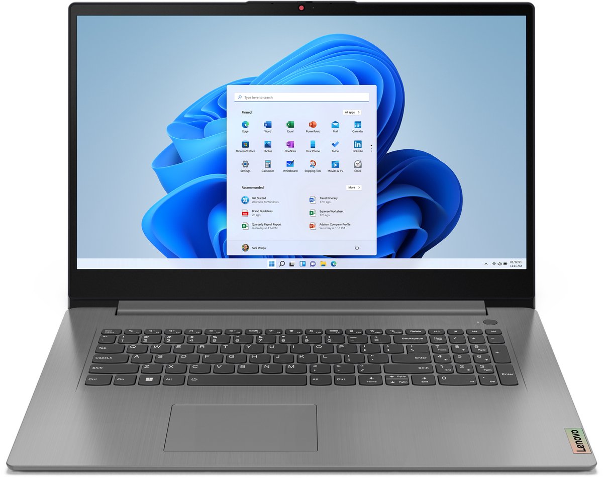 Lenovo IdeaPad 3 17IRU7 17.3 inch laptop in grijs