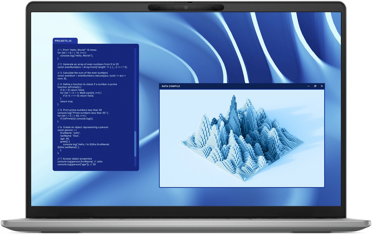 Dell Latitude 7455 laptop met 14 inch Quad HD touchscreen in grijs