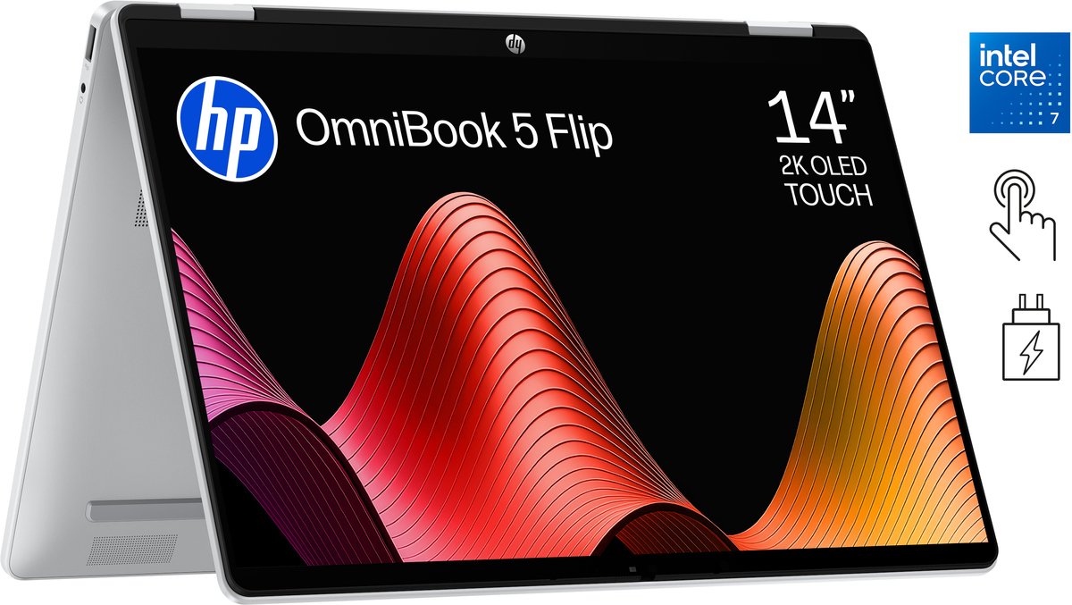 HP OmniBook 5 Flip 14-fp0770nd 2-in-1 laptop met 14 inch OLED touchscreen