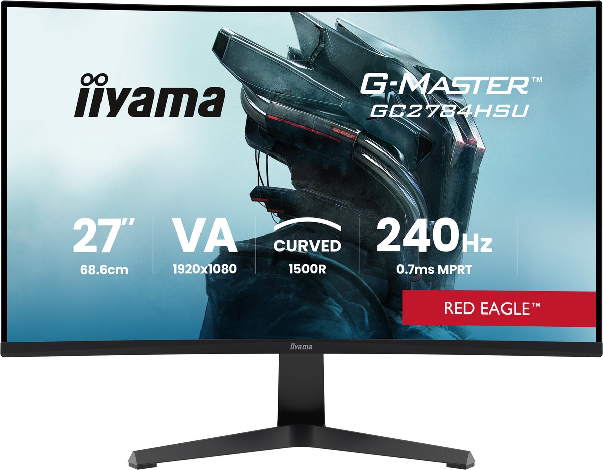 iiyama G-Master GC2784HSU-B1 Red Eagle curved gaming monitor met HDMI 2.1