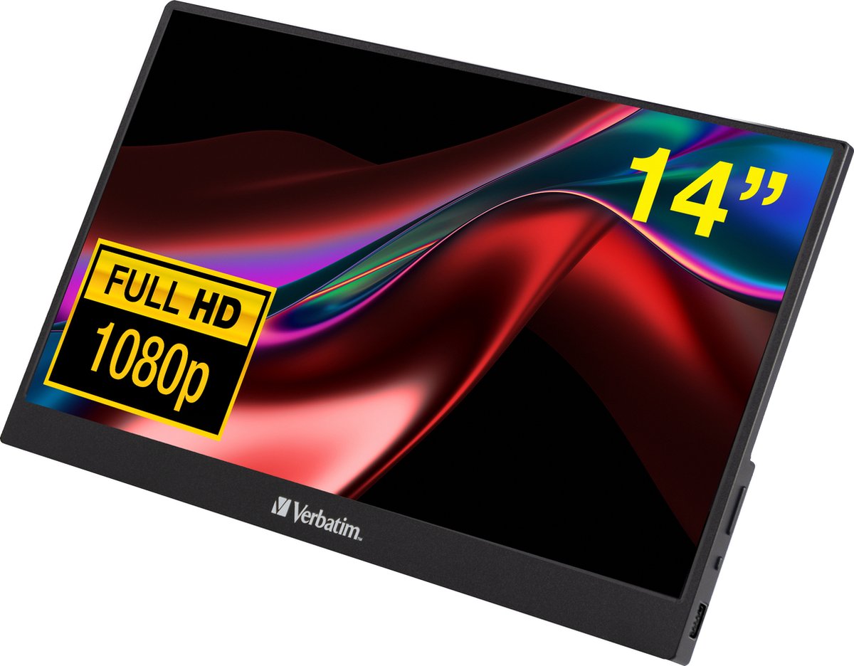 Verbatim PM-14 draagbare USB-C monitor van 14 inch
