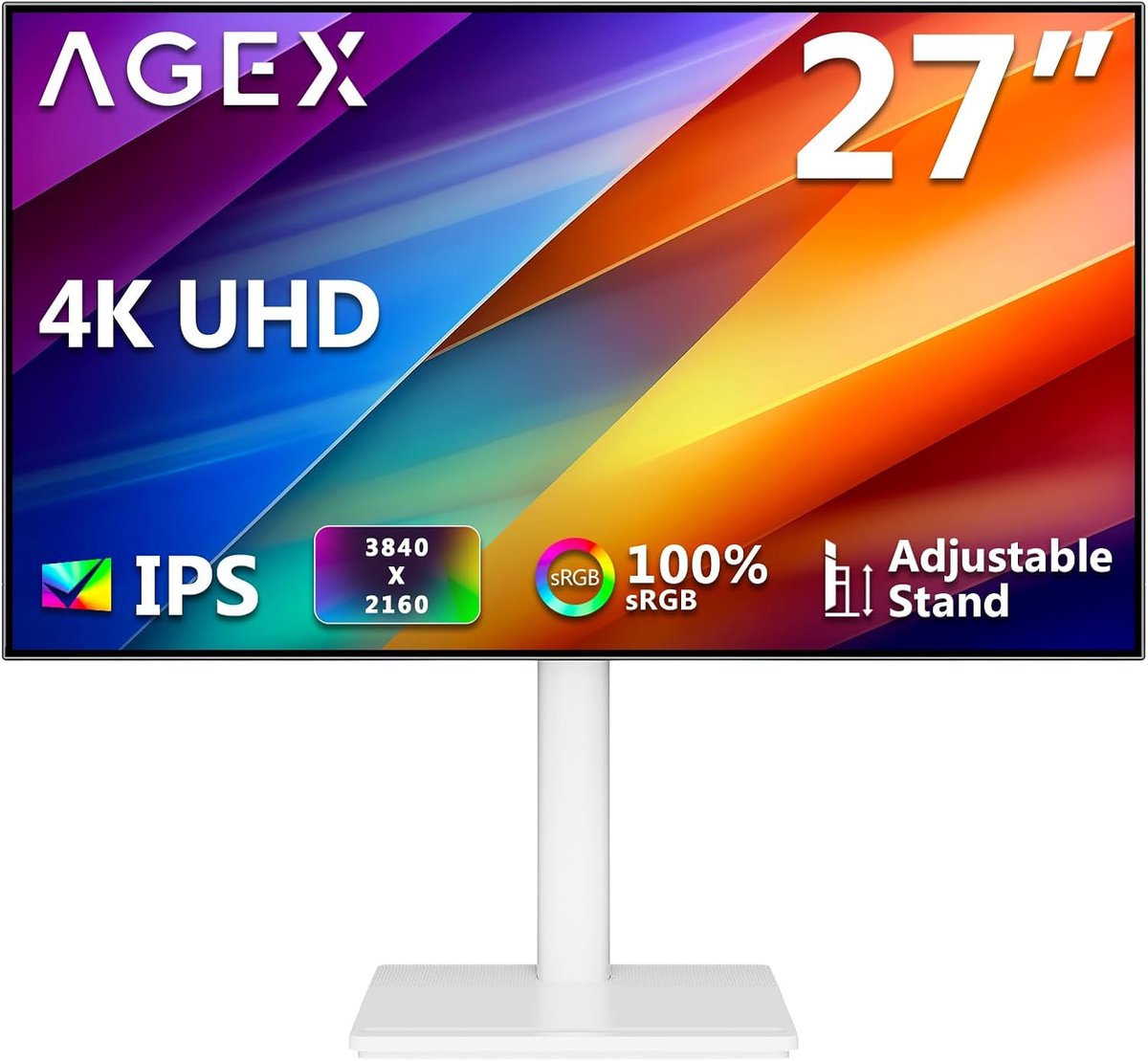 X Agex 27 inch 4K gaming monitor in het wit