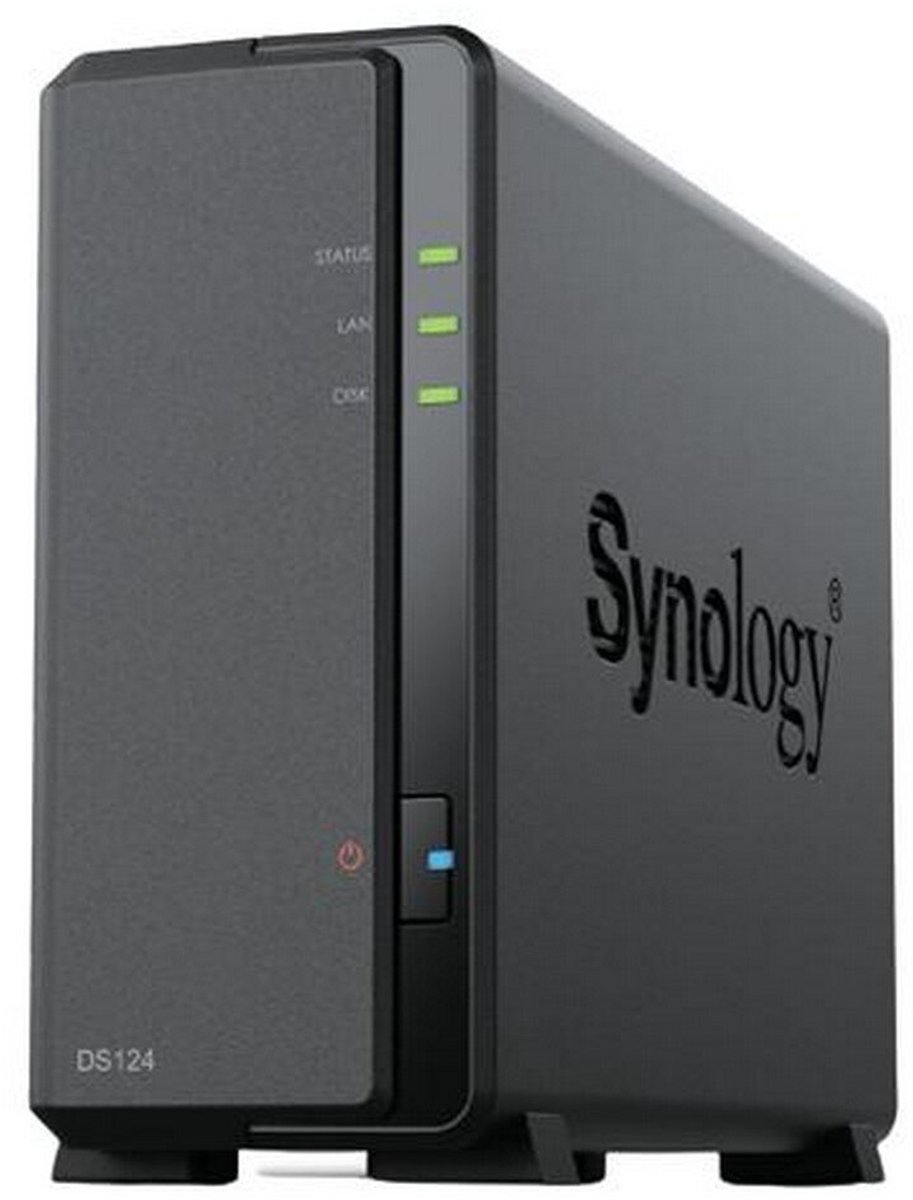 Synology DS124 NAS-server met één schijfsleuf