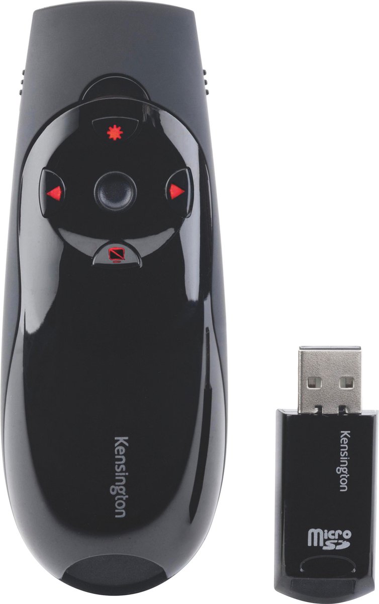 Kensington Draadloze Presenter Expert met rode laser in het zwart