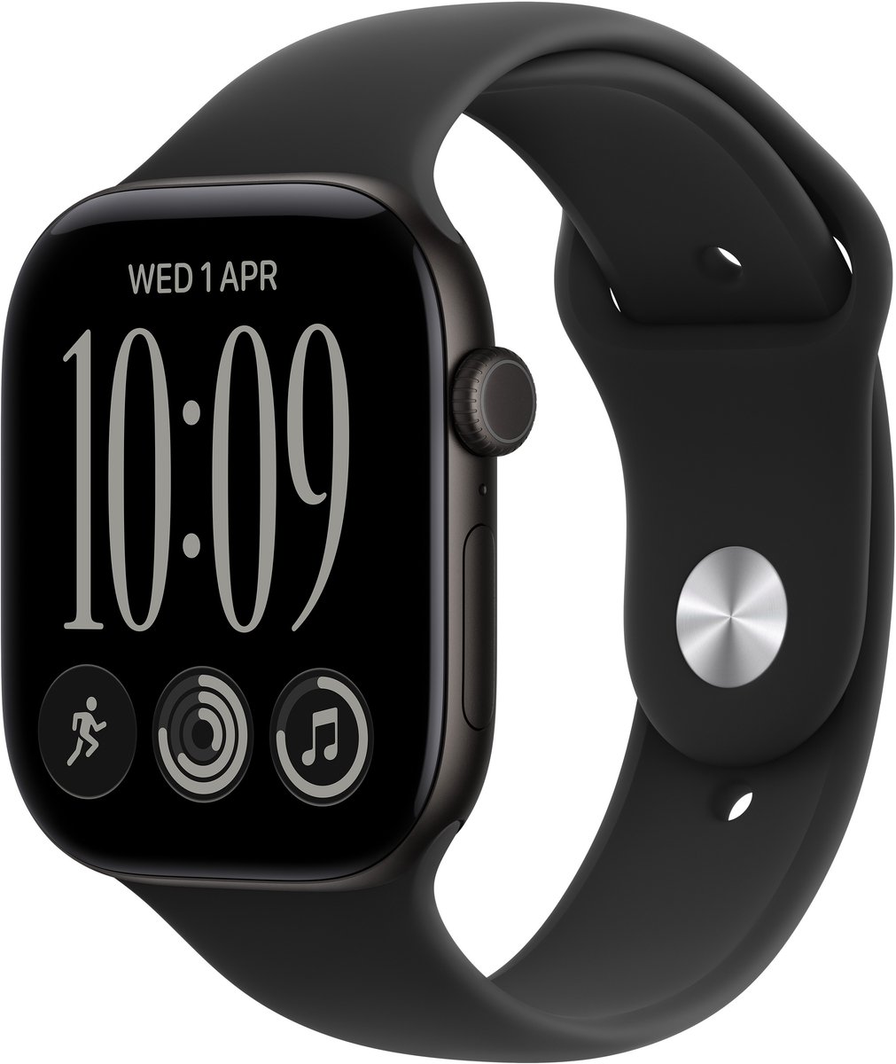 Apple Watch Series 12 Wifi 46mm in het zwart