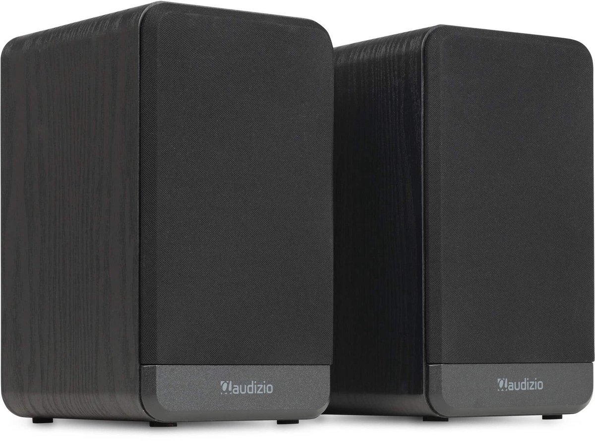 Audizio BS10 actieve boekenplank speakerset in het zwart