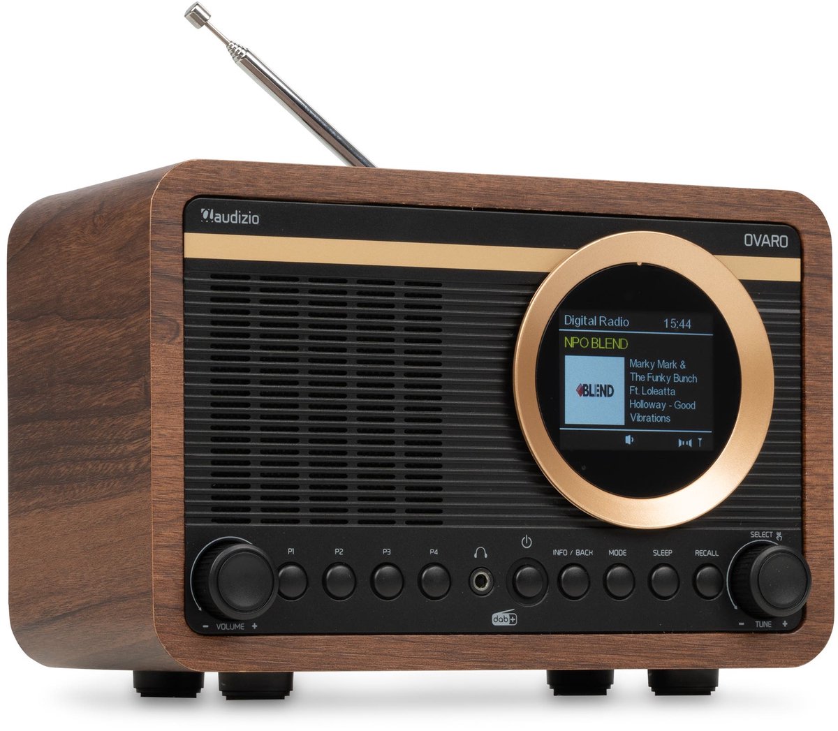 Audizio Ovaro dab-radio met retro houtlook