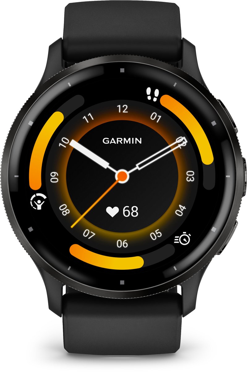 Garmin Venu 3 smartwatch met AMOLED-scherm in het zwart