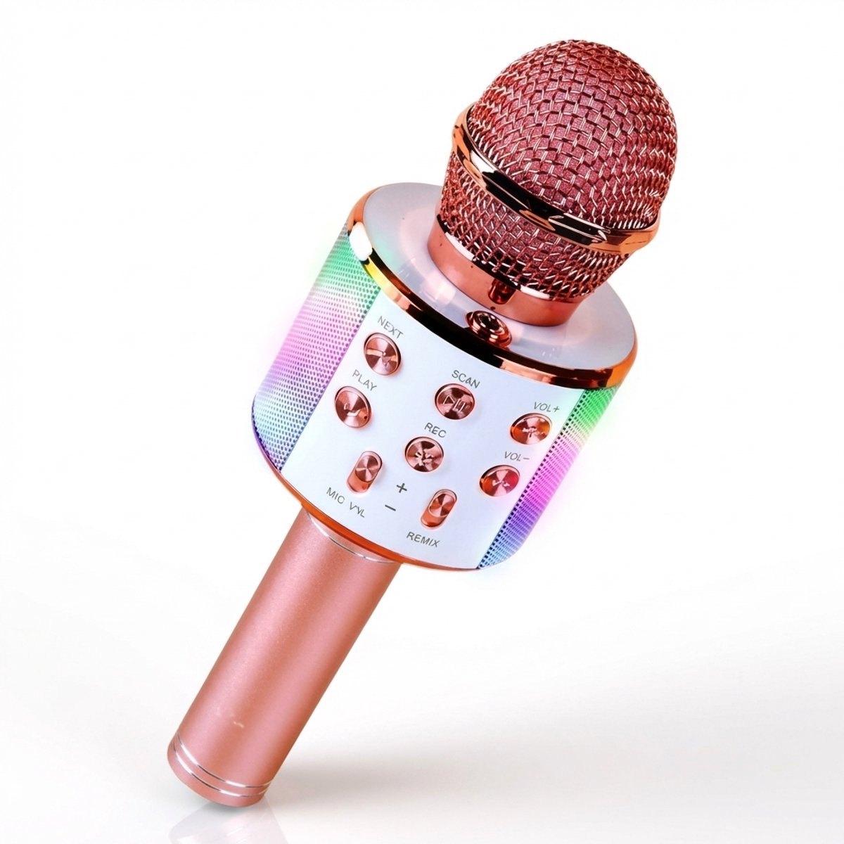 Golermo draadloze karaoke microfoon met LED-verlichting