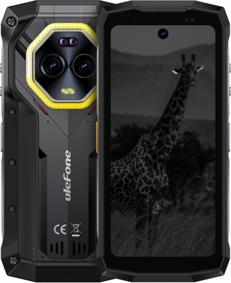 Ulefone Armor Mini 20T Pro kleine smartphone in de kleur zwart