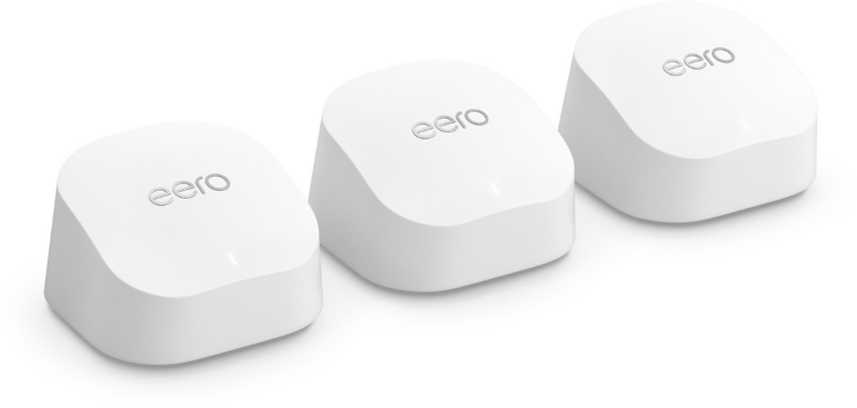 eero 6+ WiFi 6 mesh router met Zigbee smart home hub, 3 stuks