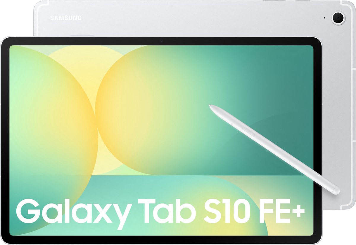 Samsung Galaxy Tab S10 FE Plus tablet in de kleur Silver