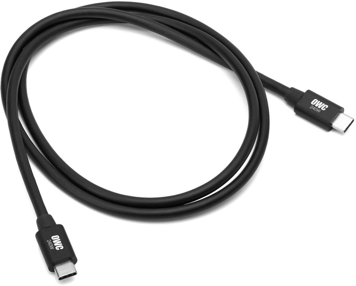 OWC USB-C Thunderbolt 4 en 5 kabel van 2 meter in het zwart