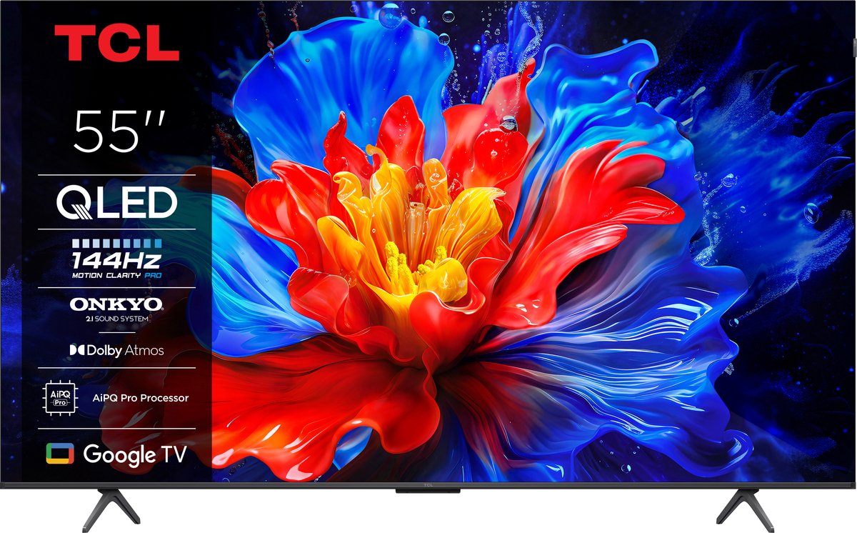 TCL 55P8K 55 inch 4K QLED televisie met 144Hz