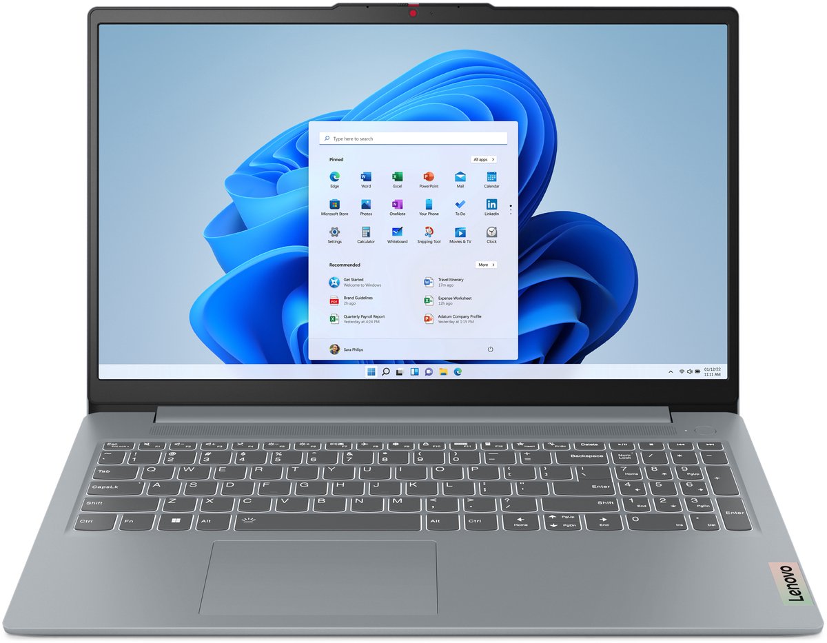 Lenovo IdeaPad Slim 3 15AMN8 laptop in grijs