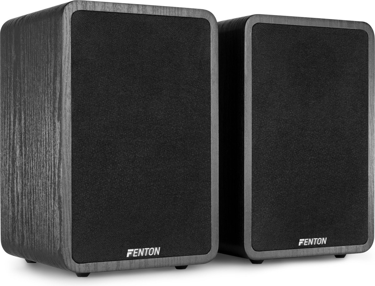 Fenton SHFB65 zwarte boekenplank speakers, 6,5 inch, 2-weg
