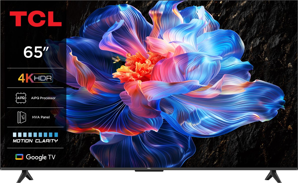 TCL 65V6C 65 inch 4K LED Smart TV in metallic afwerking