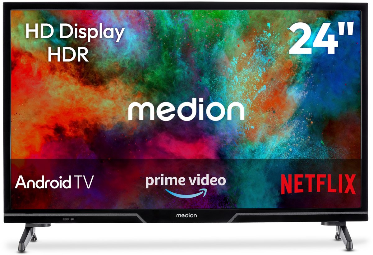 Medion 24 inch Android smart-tv geschikt als caravan-tv op stroom