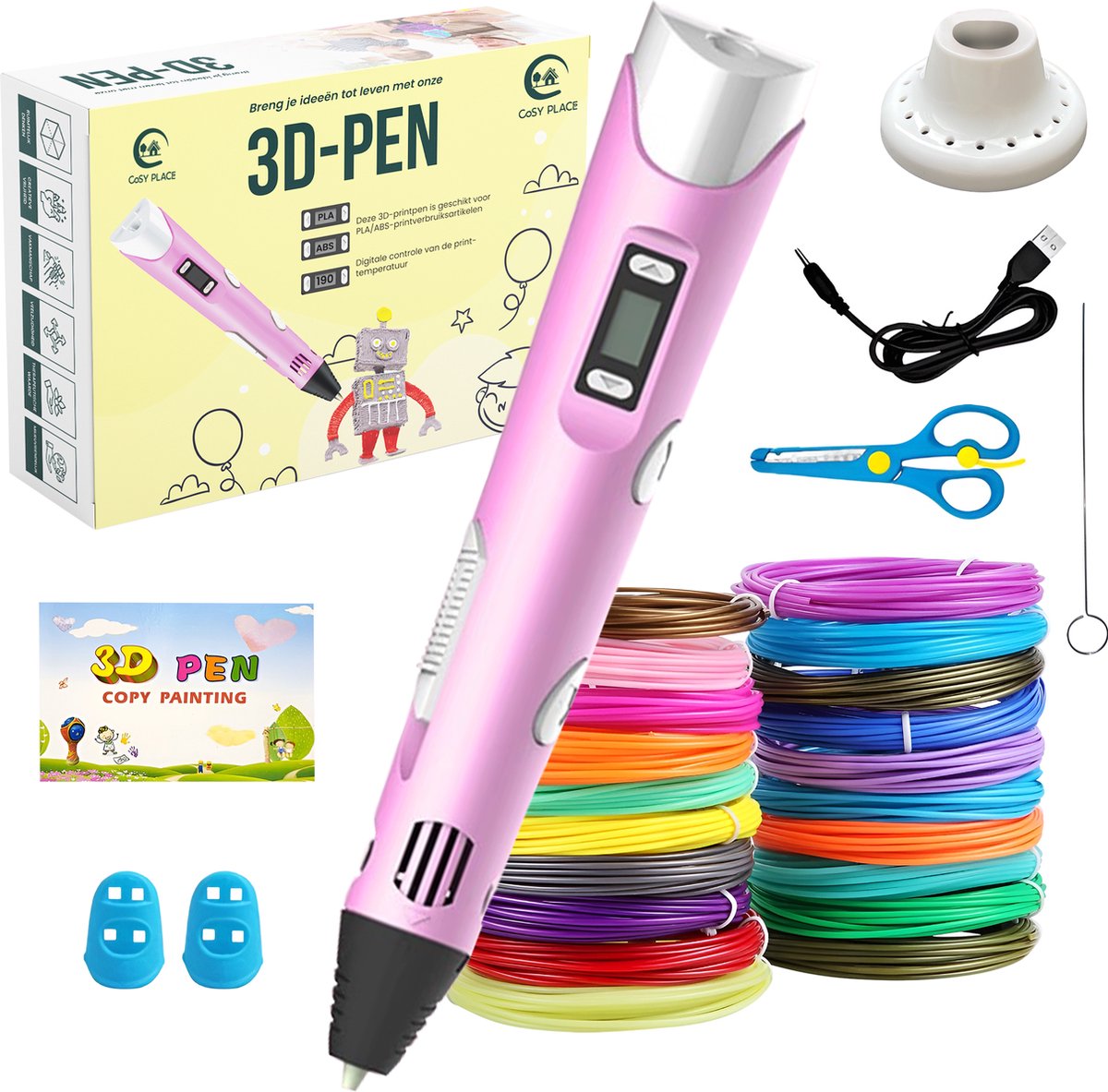 CosyPlace 3D Printer Pen XXL Starterspakket met accessoires
