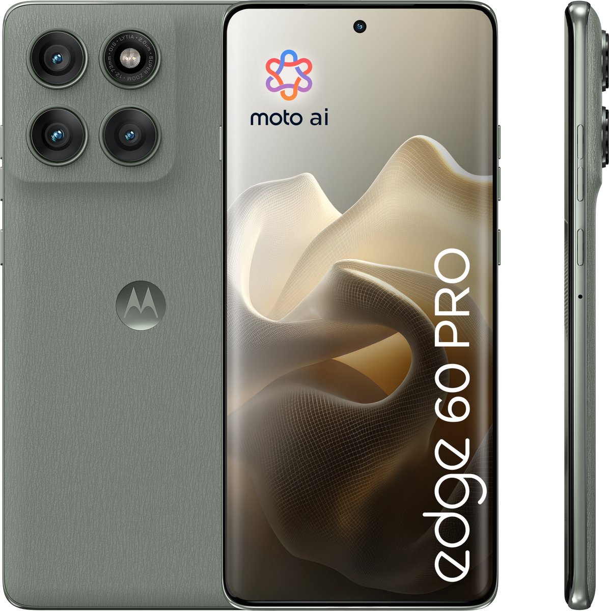 Motorola Edge 60 Pro in de kleur Shadow (grijs)