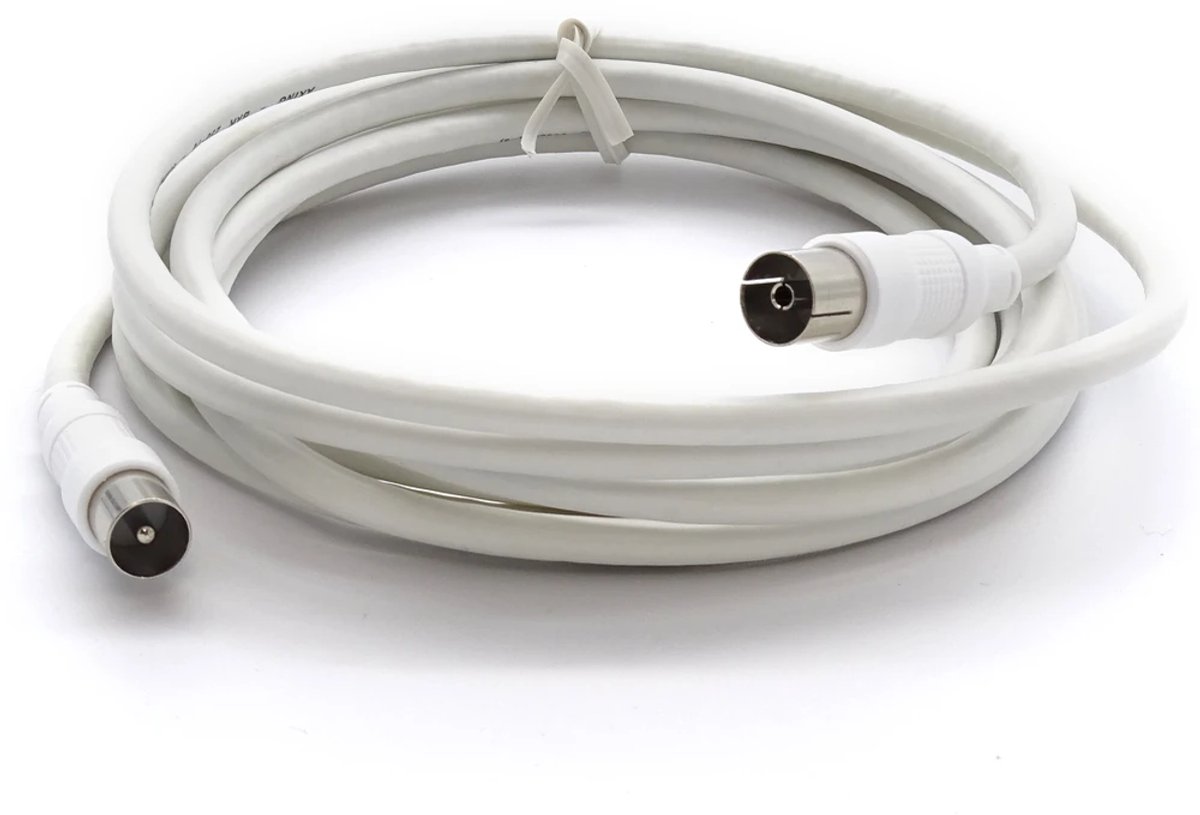 Axing witte antennekabel van 2,5 meter