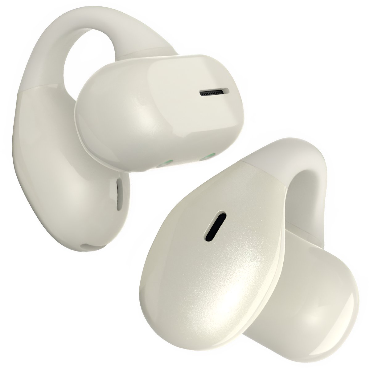 Xssive Open Ear hardloop-oordopjes met oorhaak, beige