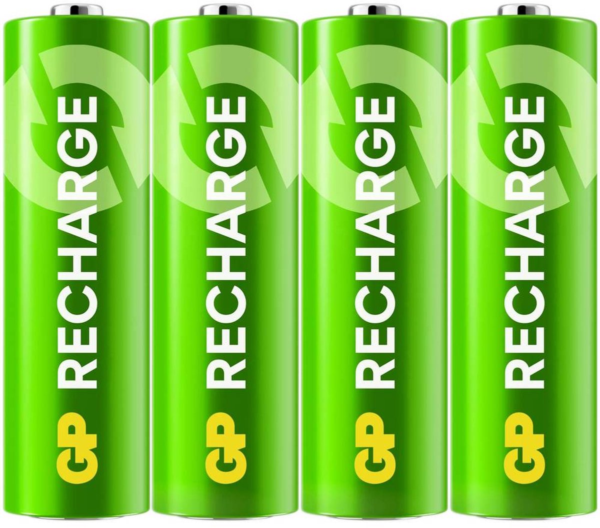 GP Recharge oplaadbare AA-batterijen 2100 mAh, verpakking van 4 stuks