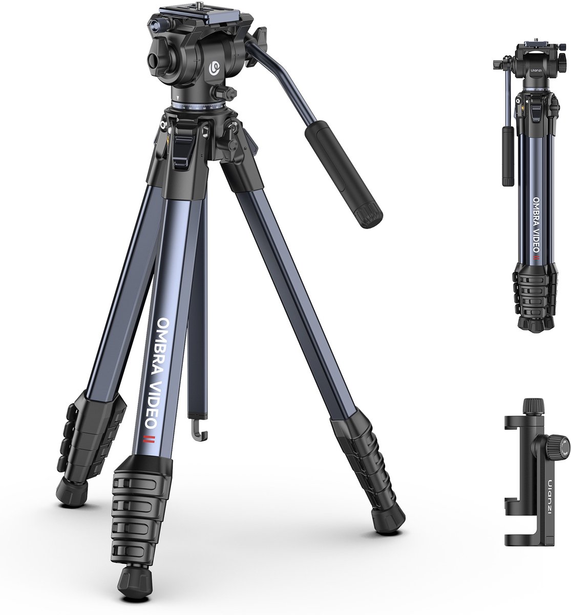 Ulanzi XIANG Ombra II video tripod met vloeistofkop, aluminium