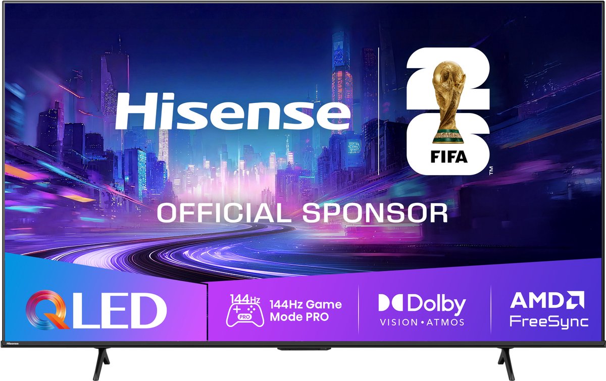 Hisense 55E7Q PRO 55 inch 4K QLED televisie met 144Hz