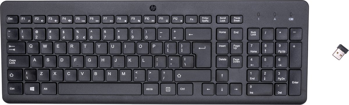 HP 220 draadloos toetsenbord in het zwart