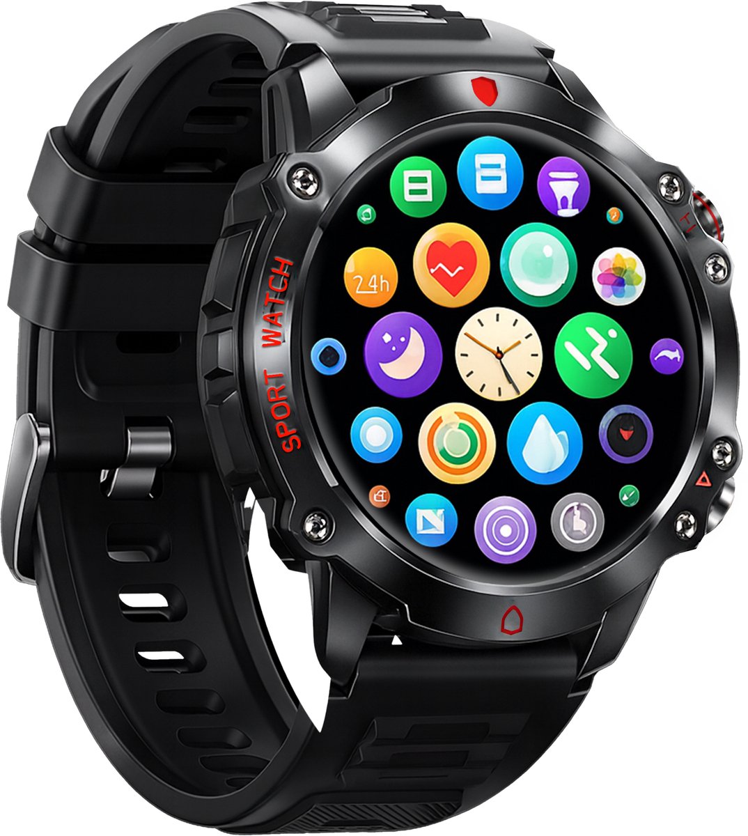 Phreeze ronde smartwatch met belfunctie en groot scherm