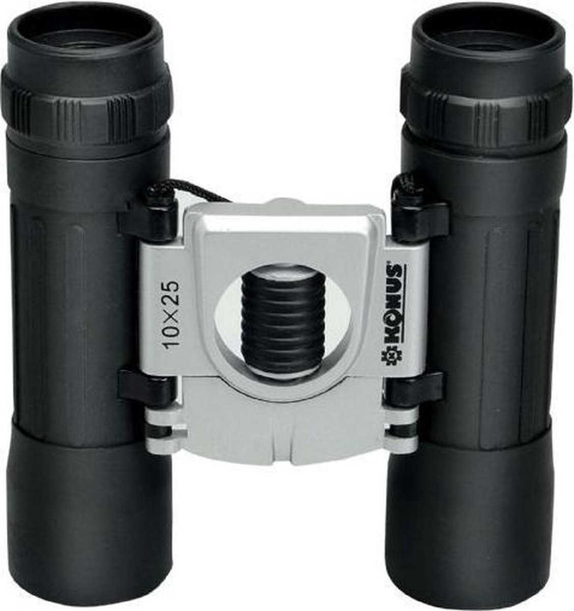 Konus Basic 10x25 compacte verrekijker in zwart en zilver