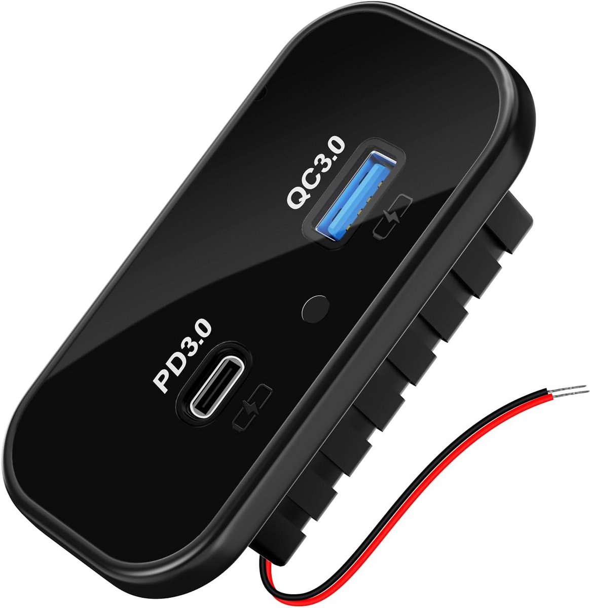 Snellader USB-C en USB-A inbouwpaneel voor auto, boot en motorfiets