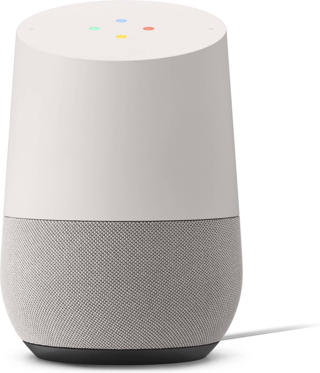 Google Home smart speaker in het wit