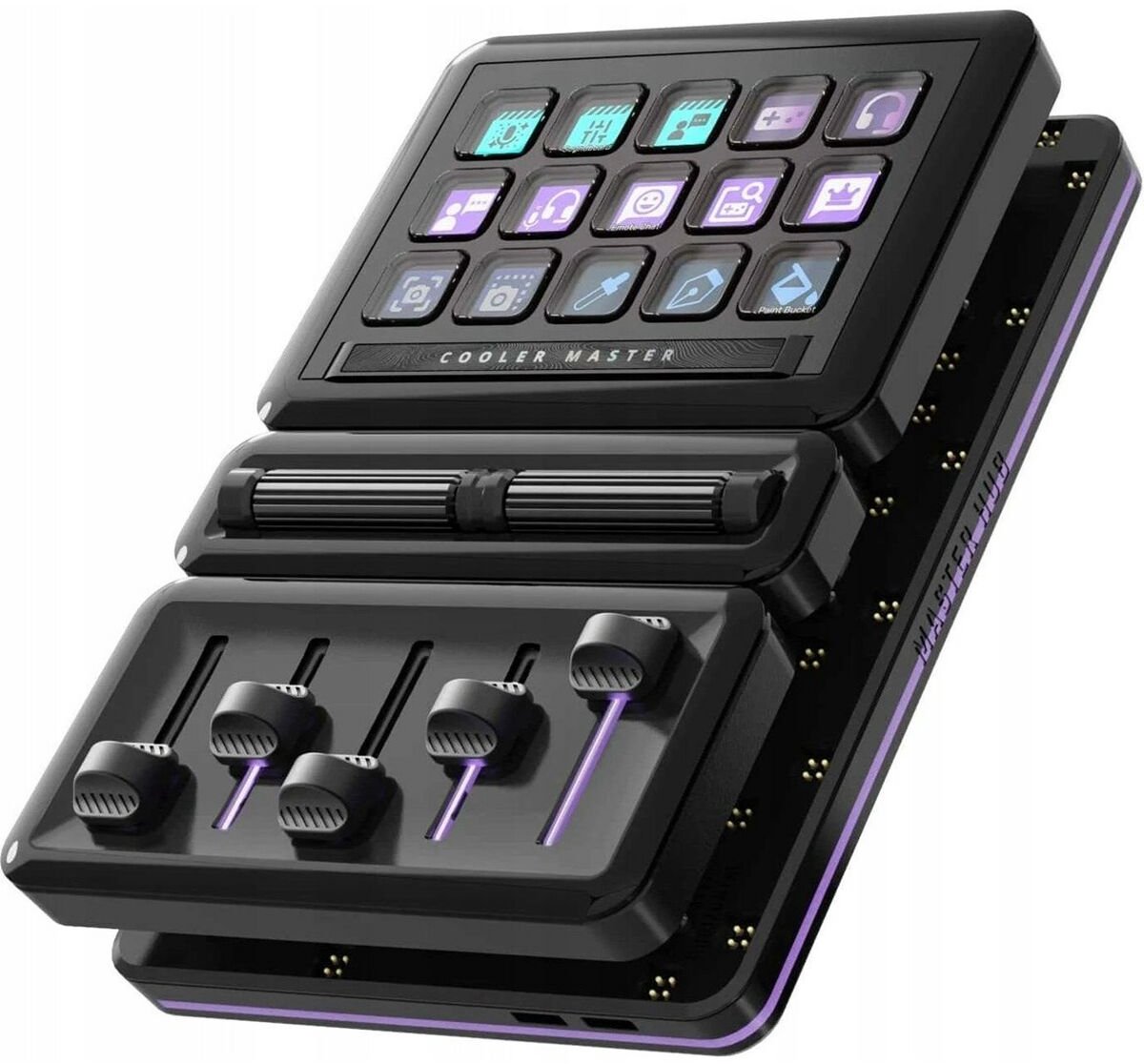Cooler Master Master Hub Creator Kit stream deck met draaiknop