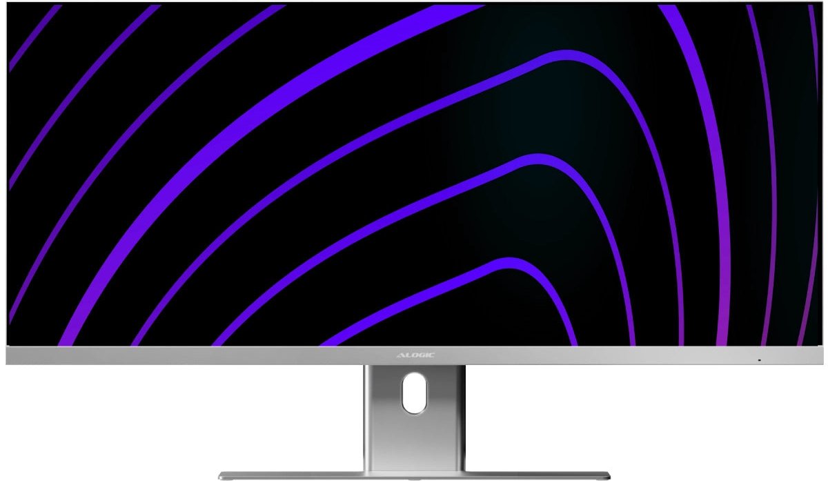 Alogic Edge 40 ultrawide monitor in grijze afwerking