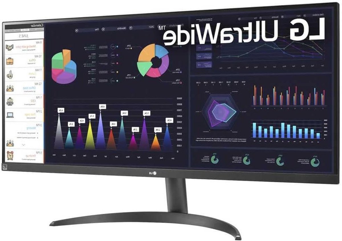 Ultrawide monitor met IPS-paneel en frameloos ontwerp